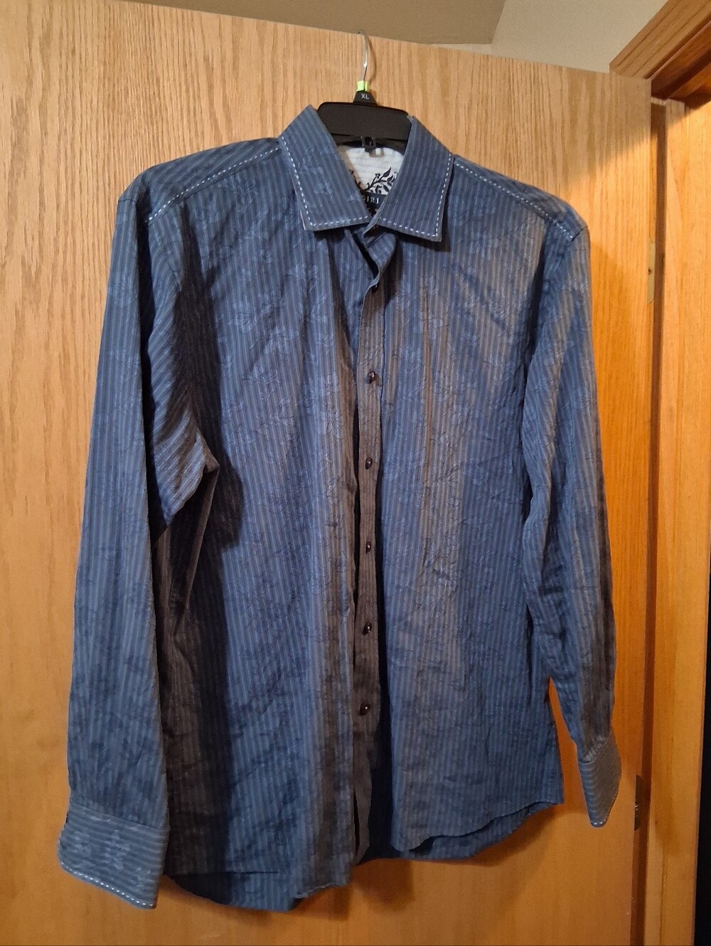 Zagiri long sleeve shirt, Euro-casual, jacquard patterns on the collar and cuffs